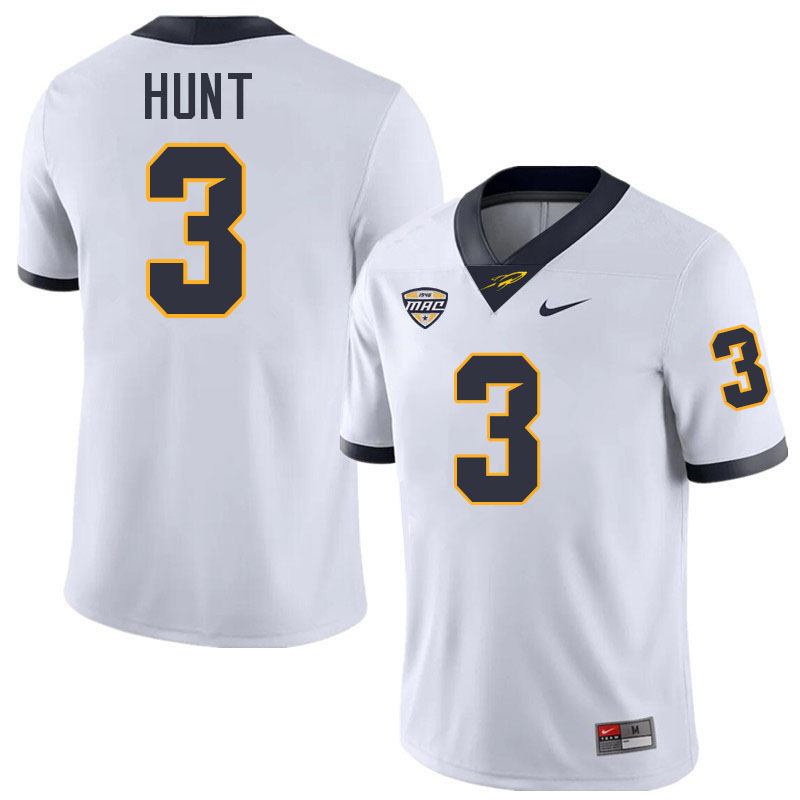 Kareem Hunt Toledo Jersey,Toledo Rockets #3 Kareem Hunt Jersey Youth College-White